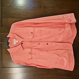 Pink CJ Banks Cotton jacket, 2x